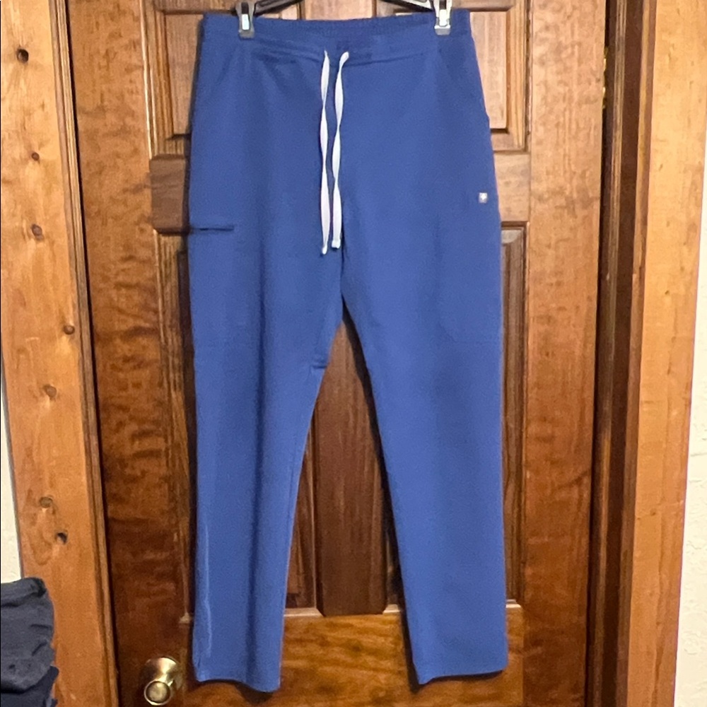 Figs women’s Royal Blue Jogger Pants with White Drawstring